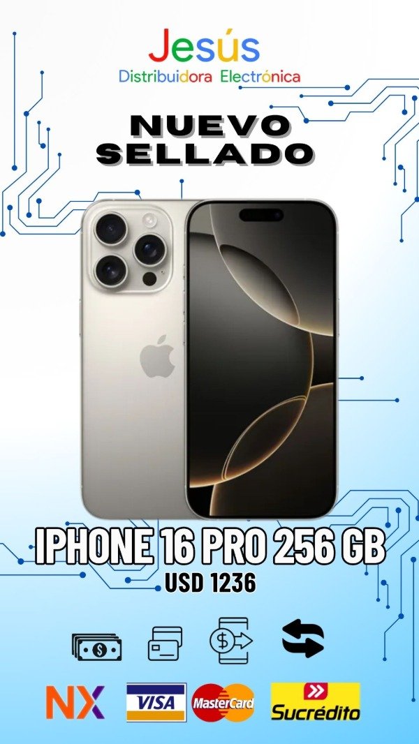 Producto - iPhone 16 pro 256 GB NUEVO SELLADO