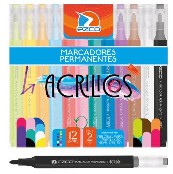 Producto - Marcadores acrilicos ezco x 12 unidades