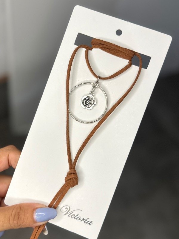 Producto - Choker rosa marron