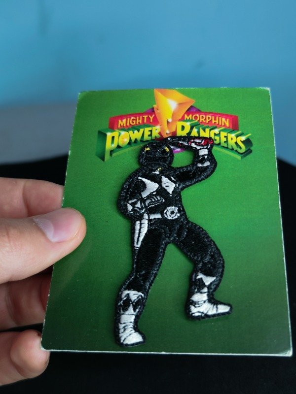 Producto - Bordado Ropa a Calor Mighty Morphin Power Ranger Black Zack 8cm - 2