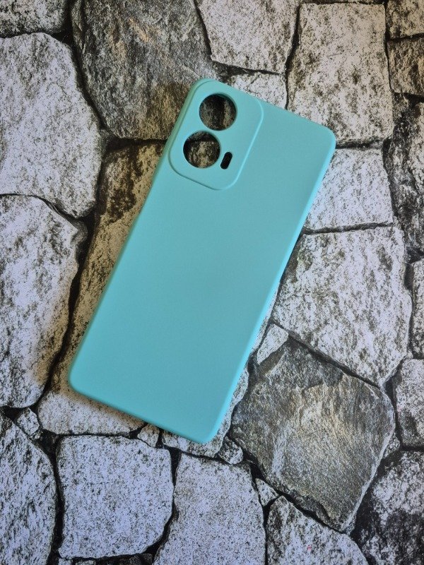 Producto - Funda silicone case Moto G04/E14/G24 verde agua claro