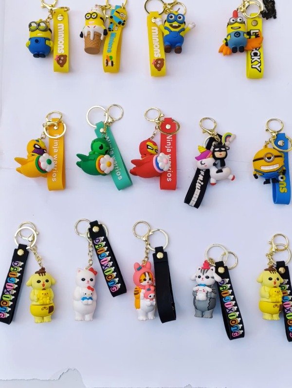 Producto - Llavero de Goma - Sanrio - Minions - Marvel - DC - Ingrese para elegir