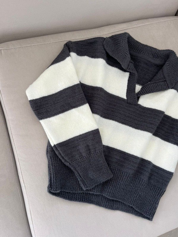 Producto - SWEATER POLO GRIS OSCURO