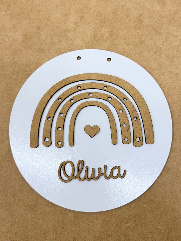 Producto - Cartel Deco Arco iris - Base blanca