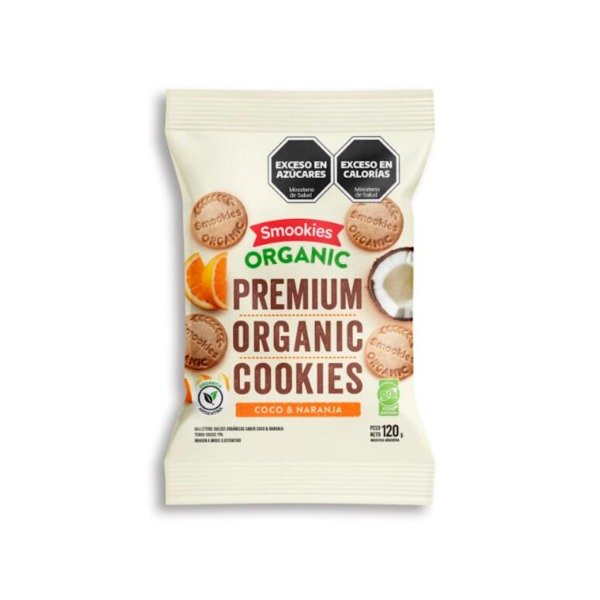 Producto - Smookies Premiun Organic Cookies Coco y Naranja x 120g SMOOKIES