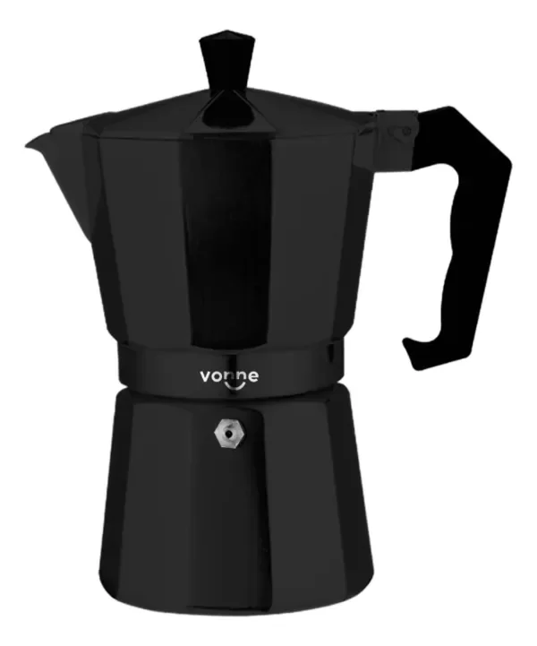 Producto - Cafetera Tipo Italiana VONNE Full Black 9 Pocillos 450ml