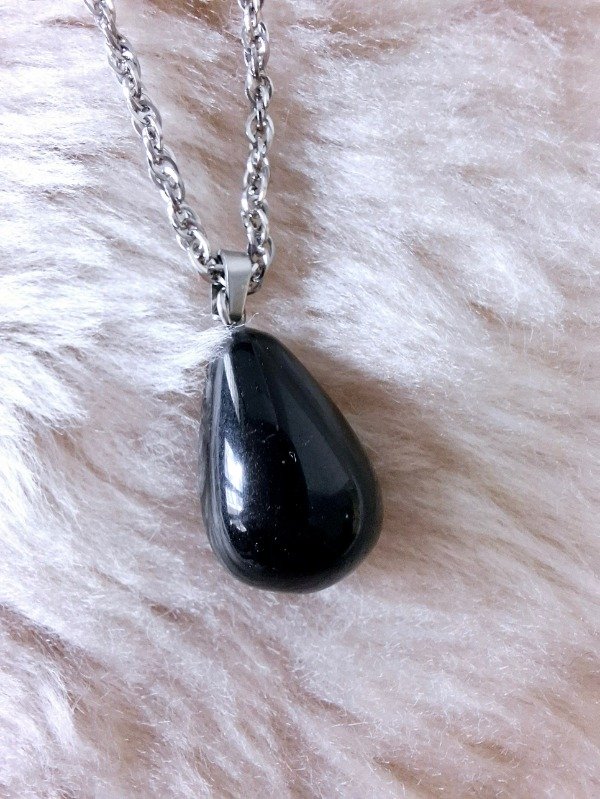 Producto - Collar Obsidiana (dije gota)
