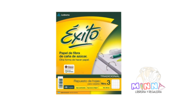 Producto - Repuesto Escolar N3 Cuadriculado X48 Hojas Exito