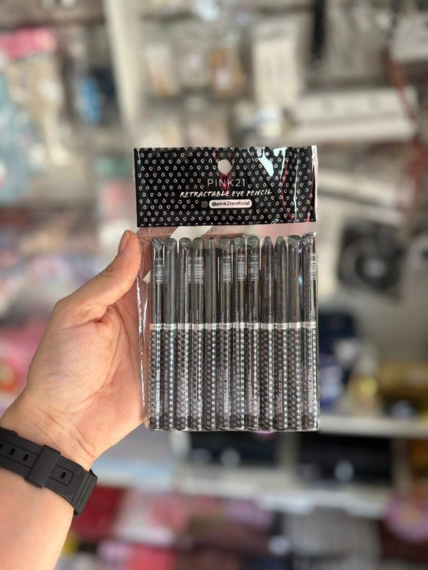 Producto - PACK X12 DELINEADORES NEGRO RETRACTIL PINK21