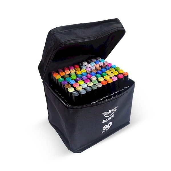 Producto - MARCADOR TALBOT BLACK DOBLE PUNTA x 80U.