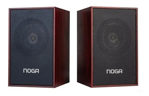 Producto - PARLANTES PARA PC SMART TV USB NOTEBOOK MADERA 2.0 NOGA 512P COLOR MARRÓN