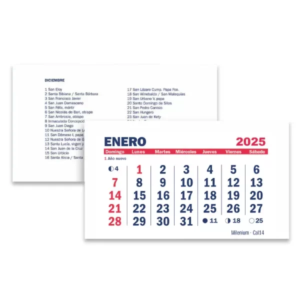 Producto - CALENDARIO MILENIUM MENSUAL 10x15 2027