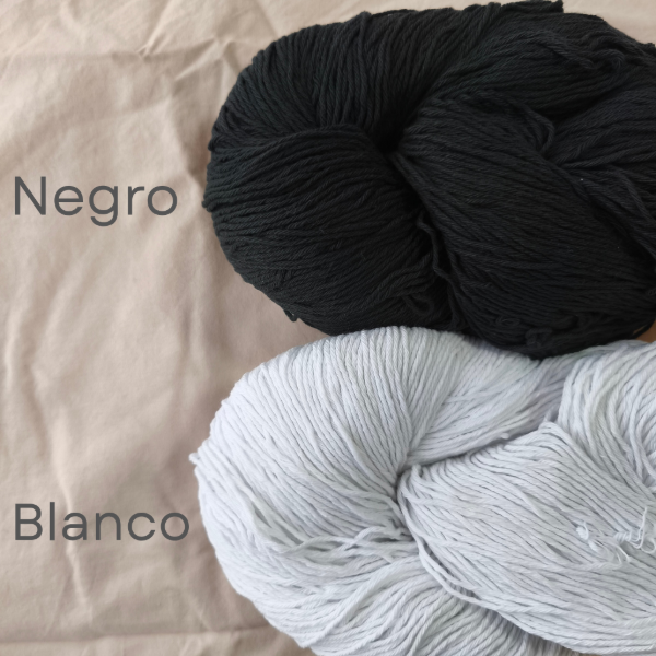 Producto - Grises, blanco y negro - Hilo de algodón 8/6
