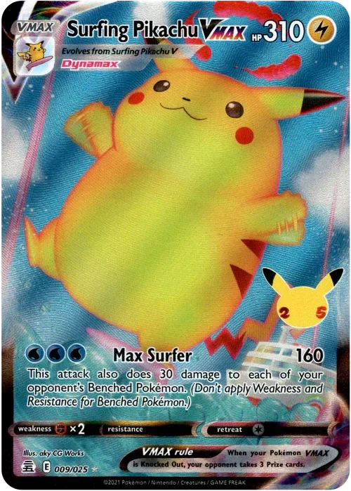 Producto - Surfing Pikachu VMAX - 009/025 - Celebrations - Holo