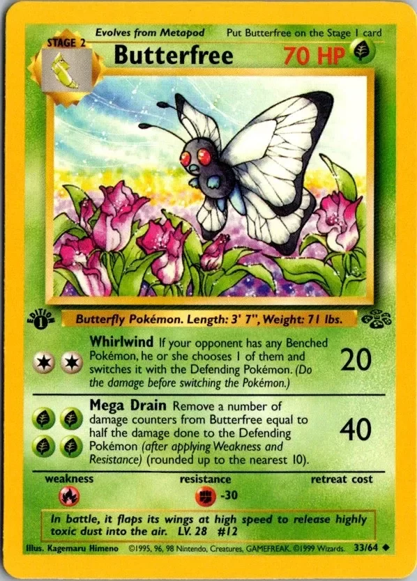 Producto - Butterfree 1st Edition Uncommon Jungle 33/64 NM
