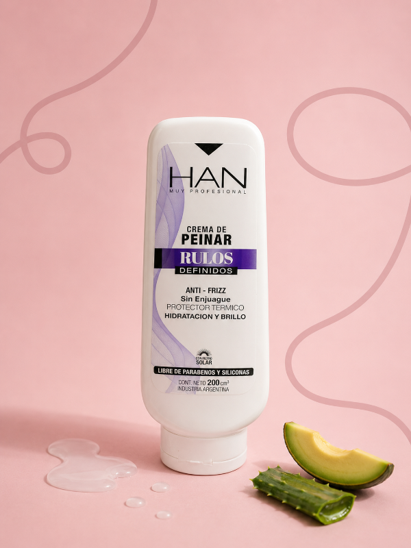 Producto - Crema de Peinar Rulos Definidos Hidratación Brillo Anti Frizz 200ml HAN