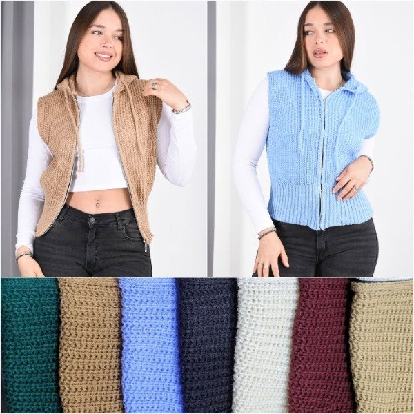 Producto - Línea May !! Chaleco con cierre y capucha