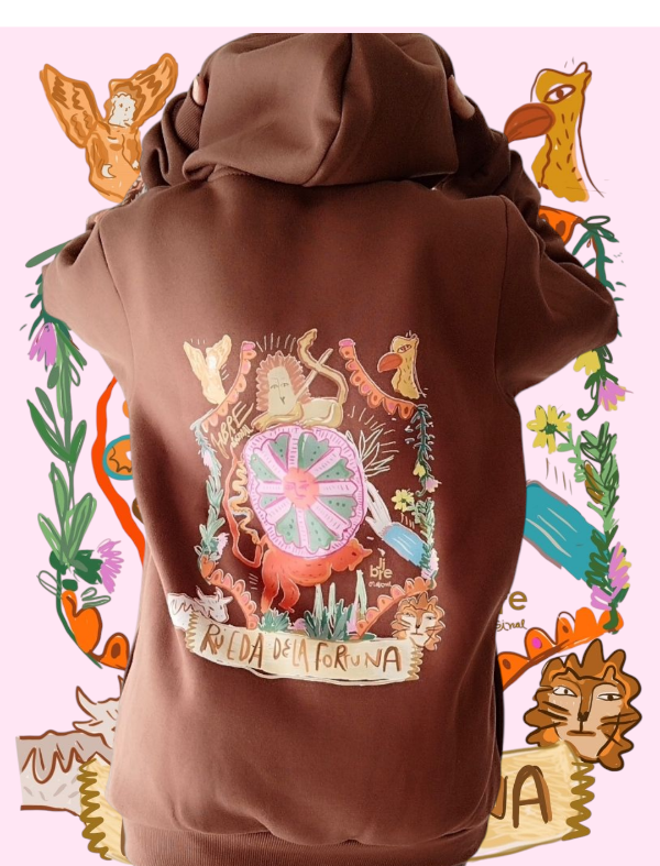 Producto - Buzo frisado TAROT "LA RUEDA DE LA FORTUNA" últimos en M y L
