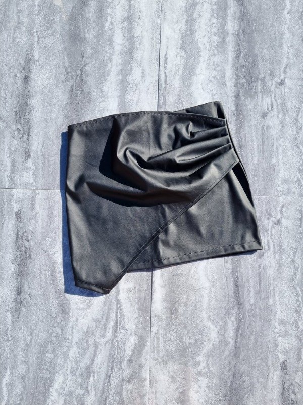 Producto - REINGRESO [sk018] Pollera frunce cuerina
