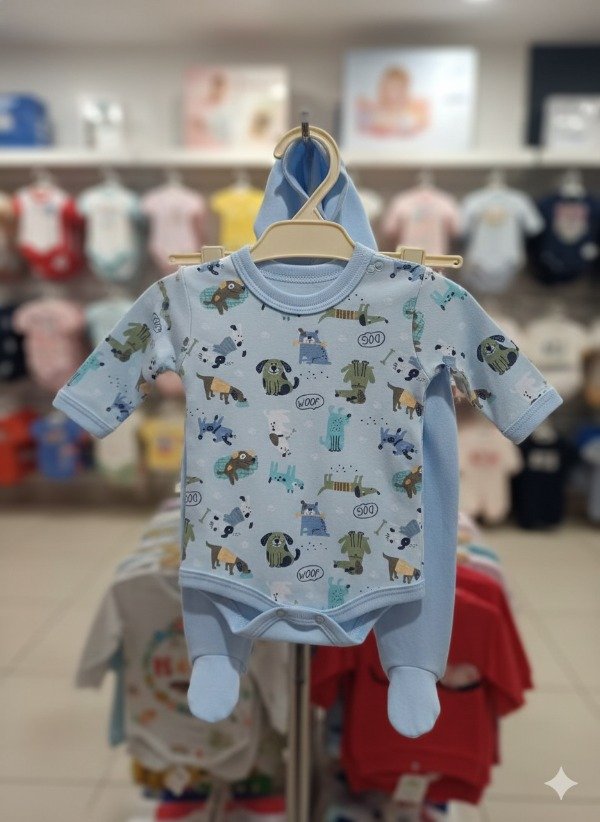 Producto - CONJUNTO 3 PIEZAS MANGA LARGA PERRITOS