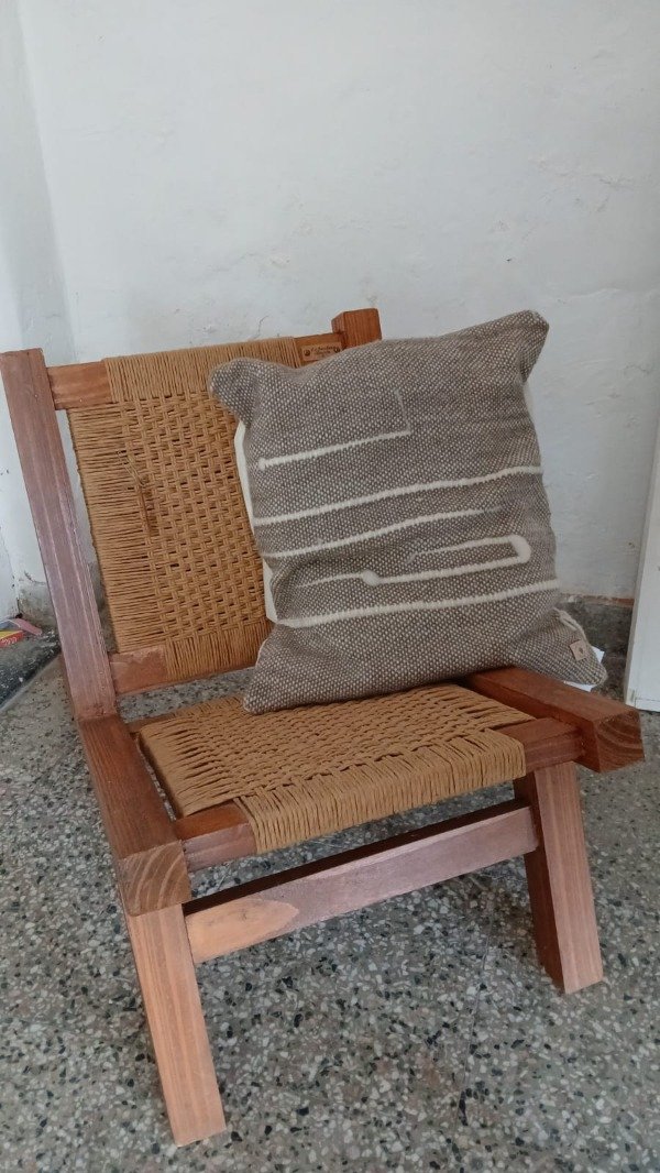 Producto - Silla grande madera y kraft