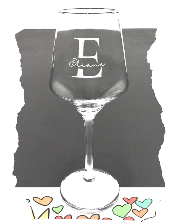 Producto - Copa brunello de vino con nombre e inicial