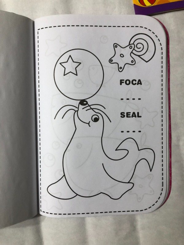 Producto - Libro de stickers y colorear Bilingüe - 1