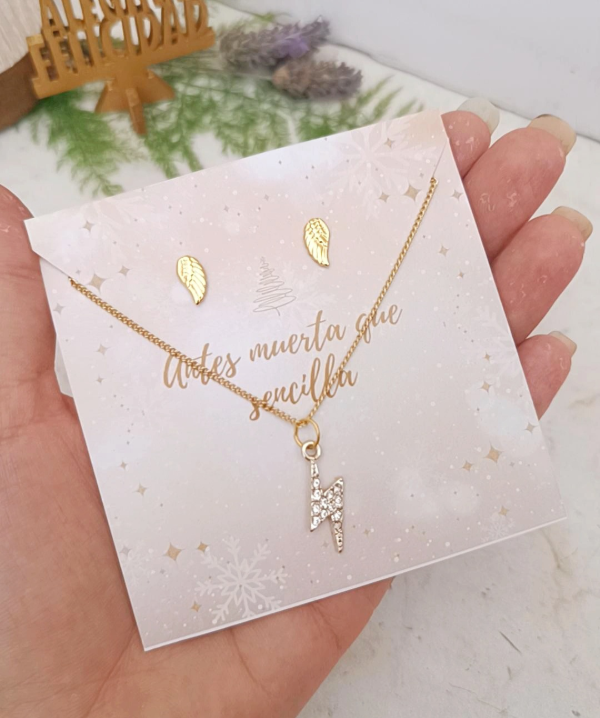 Producto - Set Navideño Acero dorado