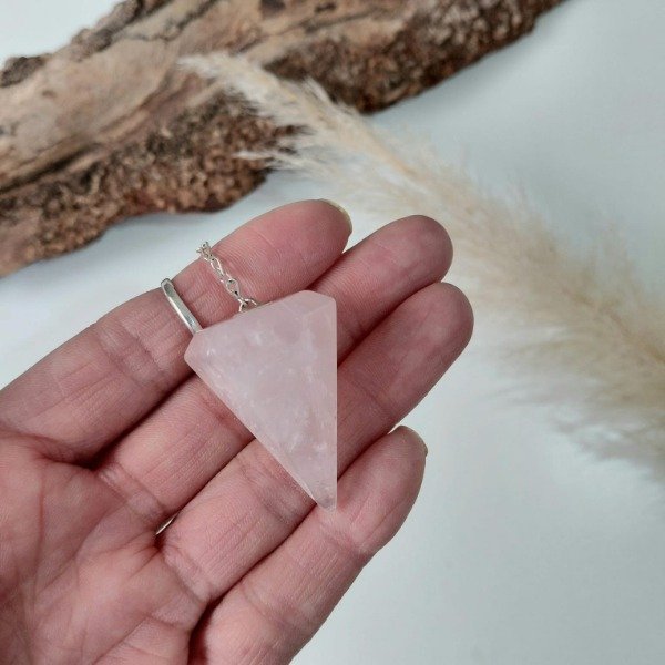 Producto - Péndulo de Cristal Cuarzo Rosa