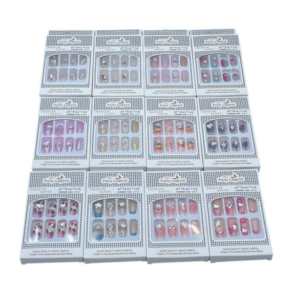 Producto - UÑAS DECORADAS X 12 PACK DE 12 PCS EN CARD 1939-1