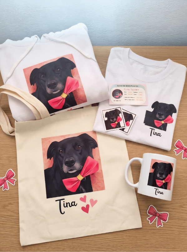 Producto - Kit animal: Buzo Canguro, Remera, Totebag, Taza, Stickers y Carnet