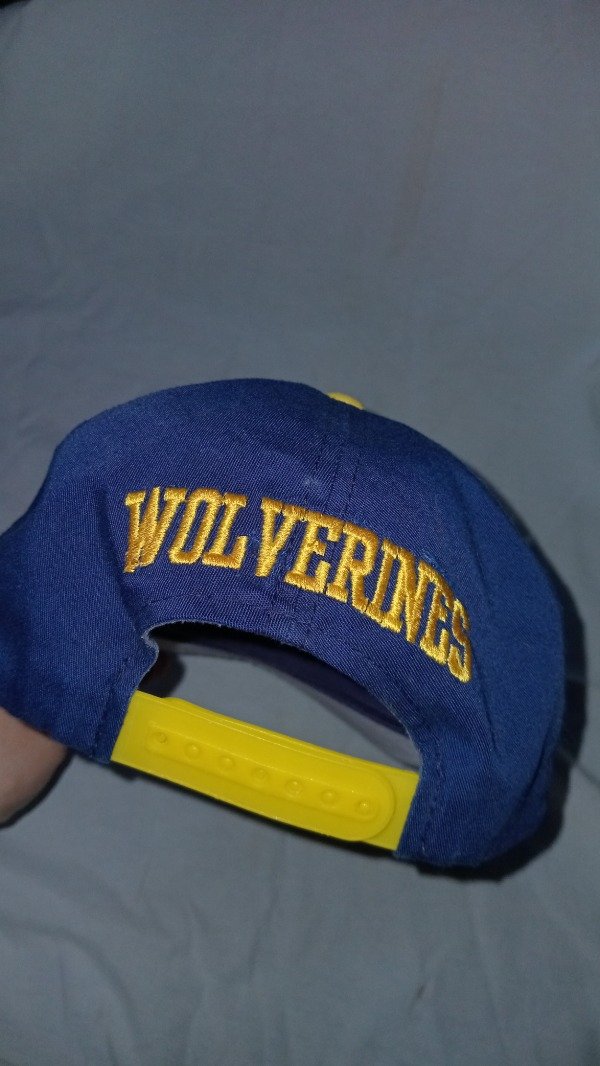 Producto - 90s MCAA Michigan Wolverinas embroidered spell out moscot logo snapback cap. - 1