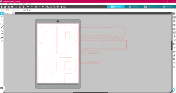 Producto - Moldes letras en programa silhouette