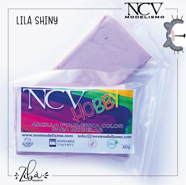 Producto - Arcilla polimérica lila shiny NCV HOBBY 60gr.