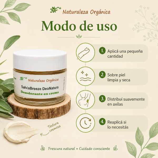 Producto - Desodorante en crema SalviaBreeze DeoNatura - 3