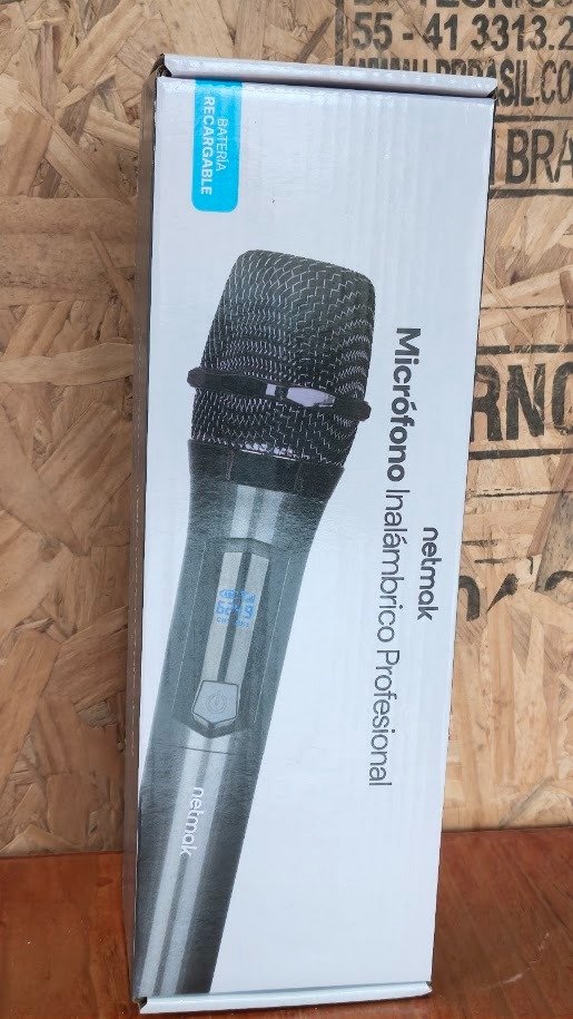 Producto - Microfono Inalambrico Recargable Karaoke Netmak 30m Negro - 2