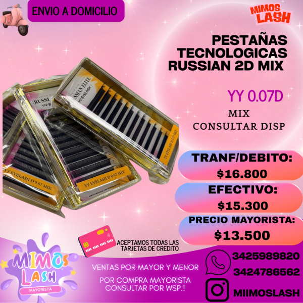Producto - PESTAÑAS TECNOLIGCA RUSSIAN 2D MIX