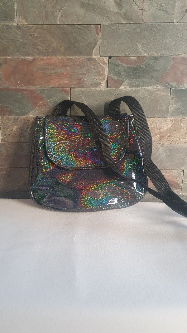 Producto - Carterita Espejo Brillantina Negro