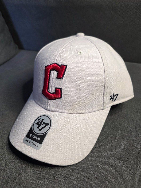 Cleveland Guardians white '47 Brand MVP adjustable velcro team