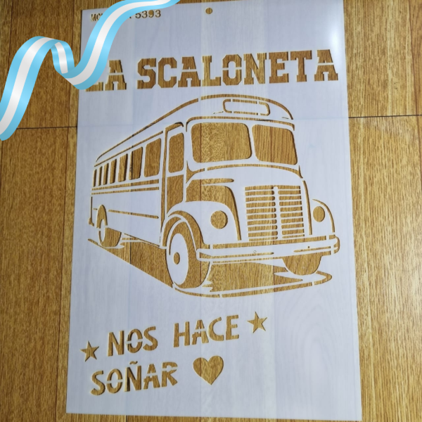 Producto - St 5393 de 20x30 cm Stencil Mundial 2026 La Escaloneta