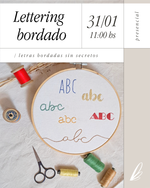 Producto - Workshop de Lettering Bordado