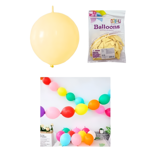 Producto - Globo Cadena 10" Amarillo pastel x 25