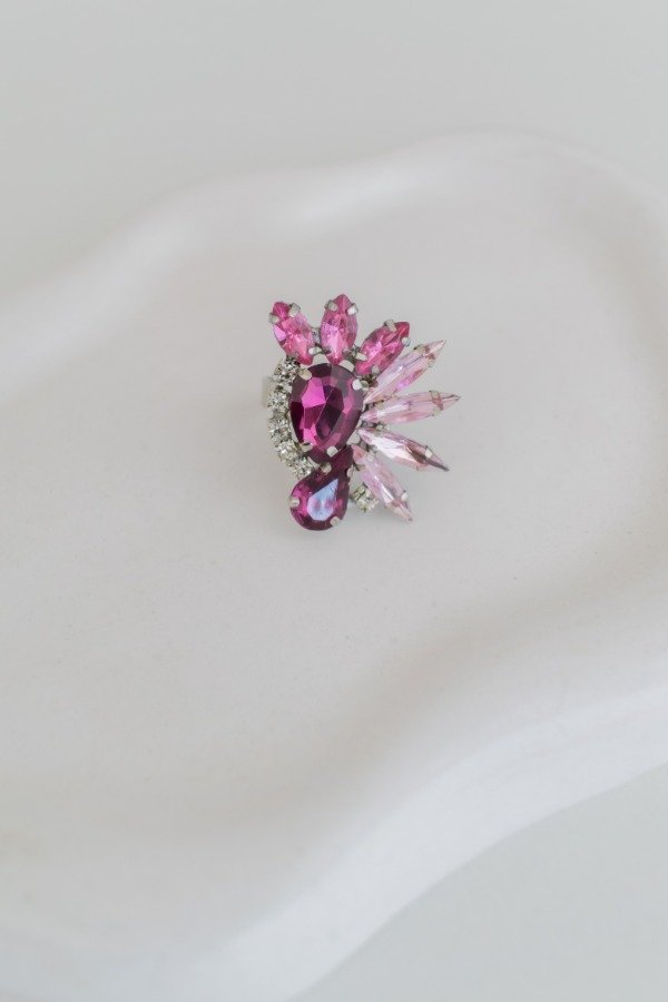 Producto - Anillo . rosa y burgundy - 1