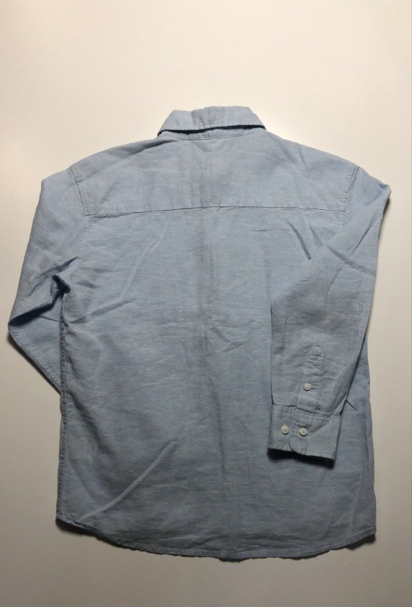 Producto - Camisa Manga Larga Celeste HyM 8 años - 4