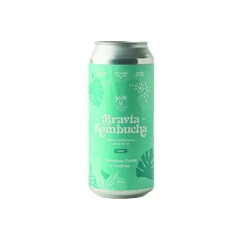 Producto - Kombucha Manzana Verde y Cedrón Bravia 473ml