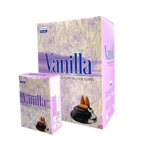 Producto - Conos black flow cascada Darshan vainilla  x 12 unid.