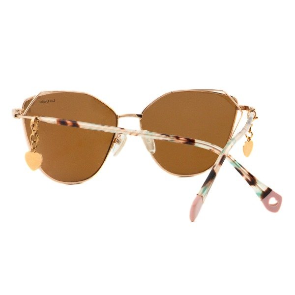 Producto - Las Oreiro 7386 Metal Dorado - Cristales Sepia - 2