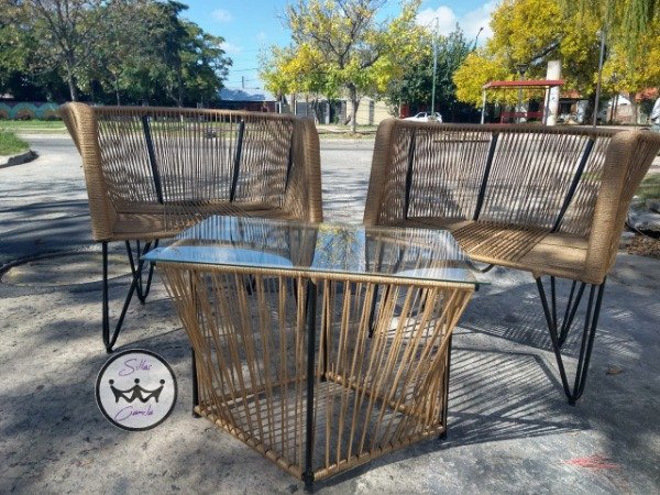 Producto - Juego de 2 Sillones Gervasoni + Mesa rectangular
