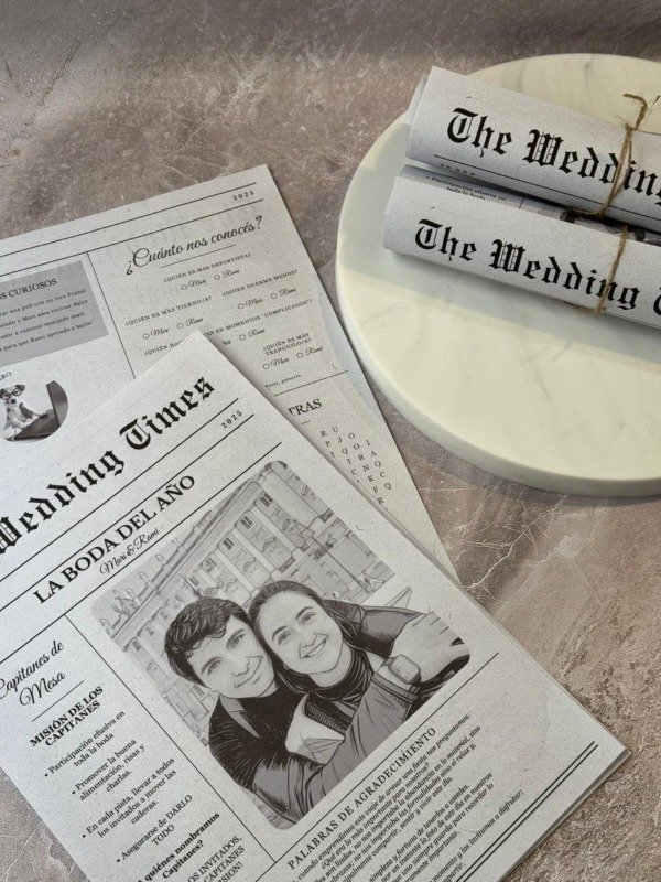 Producto - Pack 30 - Periodico de Boda / Diario de Evento - 12