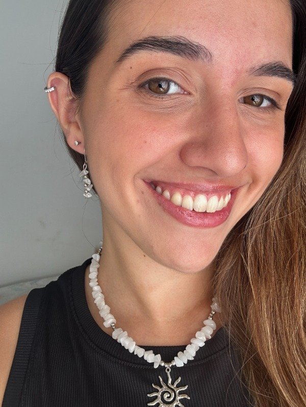 Producto - Aros Kiara Cuarzo Blanco - 0